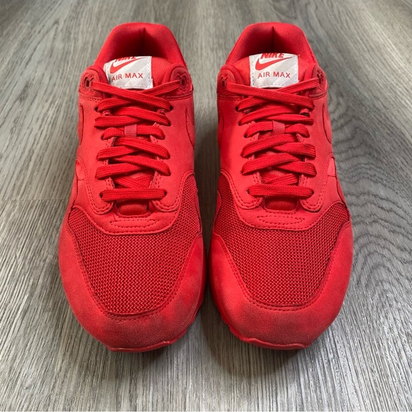 Nike Air Max 1 Premium Tonal Red Pack Mens Size 8.5 / Womens 10 Rare 875844-600 - Picture 4 of 9
